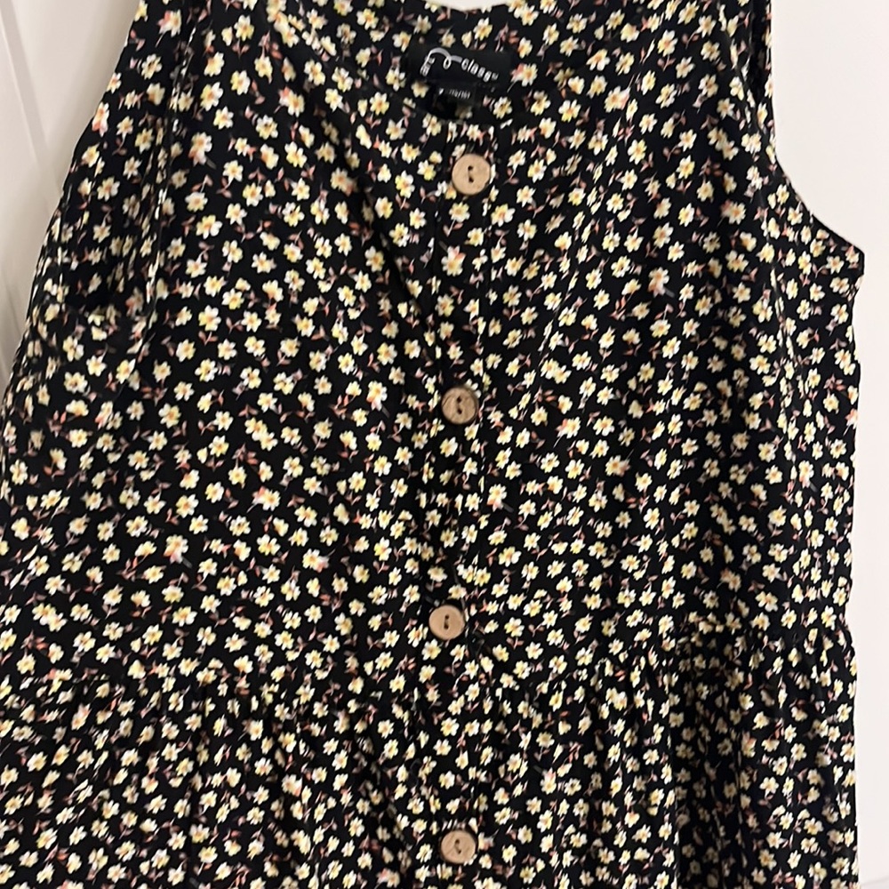 Button front babydoll dress